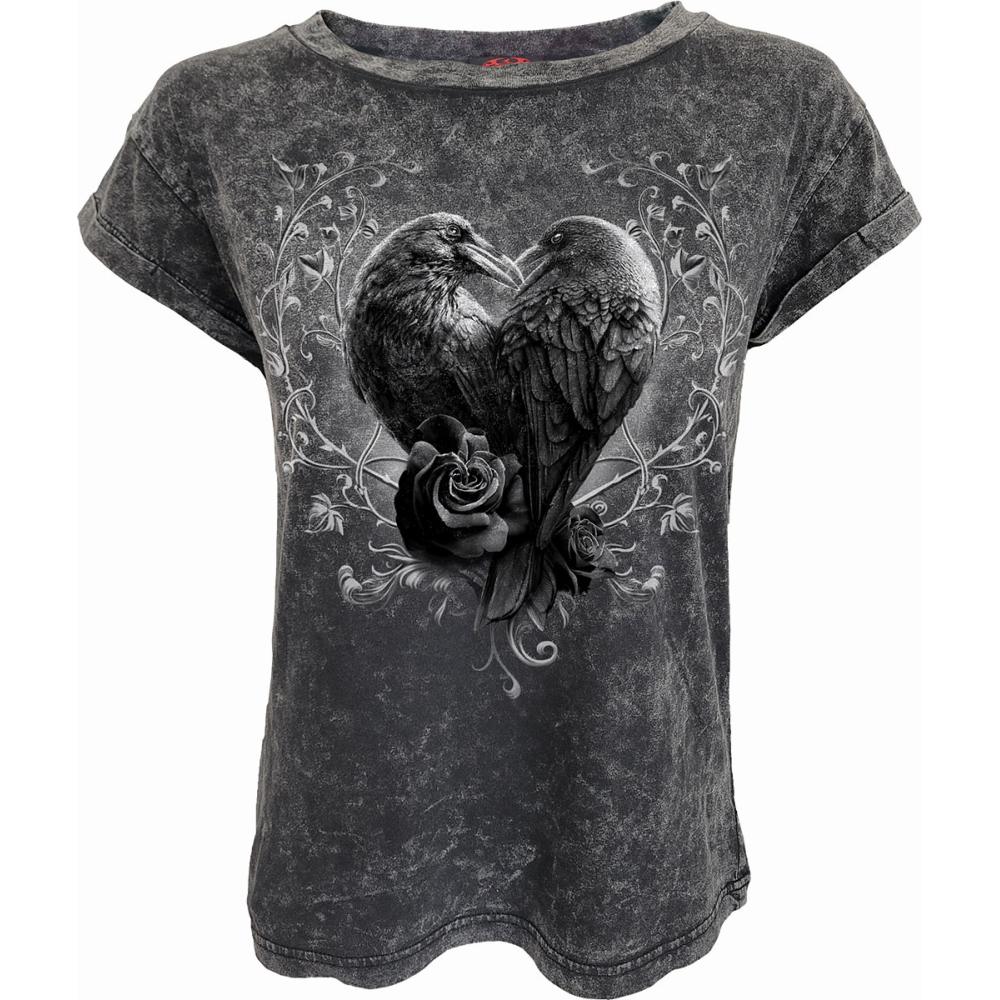 Spiral - RAVEN HEART Top - Schwarz/Grau